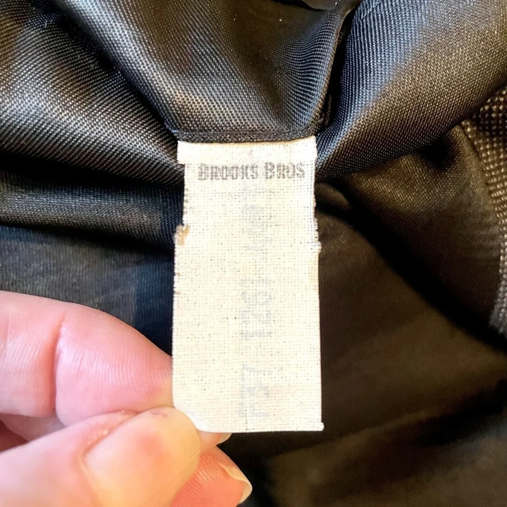 Brooks Brothers Brooksgate Blazer Men’s 42R Black Dark Gray Vintage Jacket USA